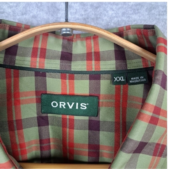 Orvis Men's XXL Wrinkle Free Long Sleeve Button Down Dress Shirt - Picture 4 of 10